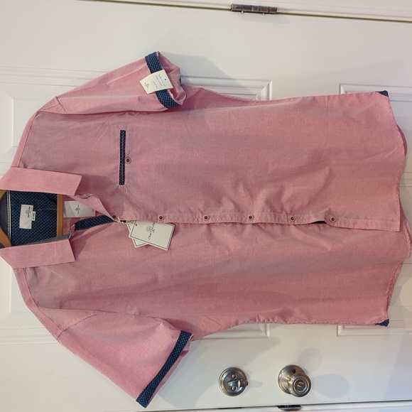 Craft Flow Pink Men's Button Up Shirt - Picture 1 of 6